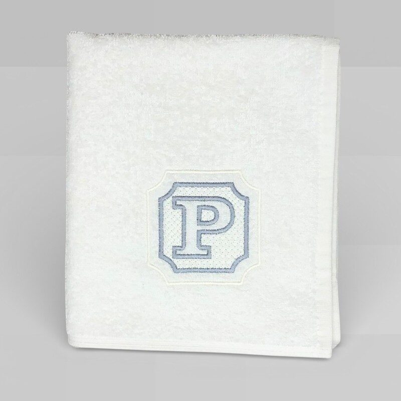 Рушник з монограмою "Літера у подвійній рамці"