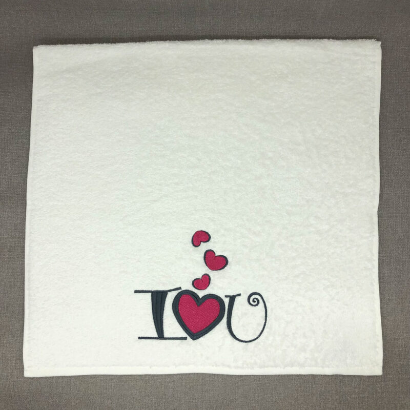 Рушник-валентинка  "I love U"